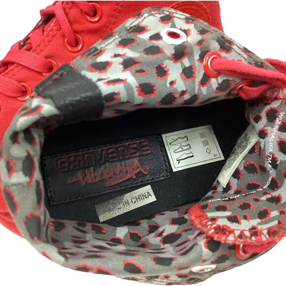 Converse CTAS Wiz Khalifa-Men 10/Women 12-Red High Top Varsity- 141849C -*Rare* - Picture 7 of 11
